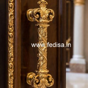 Elegant Brass Hardware for Double Main Doors No-862