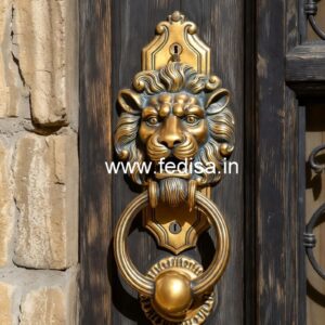 Elegant Brass Pull Handles with Smart Locks No-3214