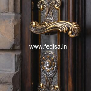 Stylish Brass Locks and Handles for Entry Doors No-3243