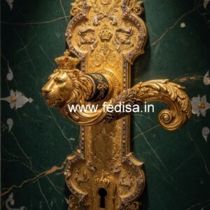 Modern Brass Locks and Handles for Entryways No-3311