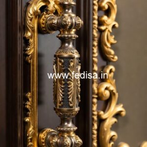 Handmade Brass Hardware for Luxury Entry Doors No-3444
