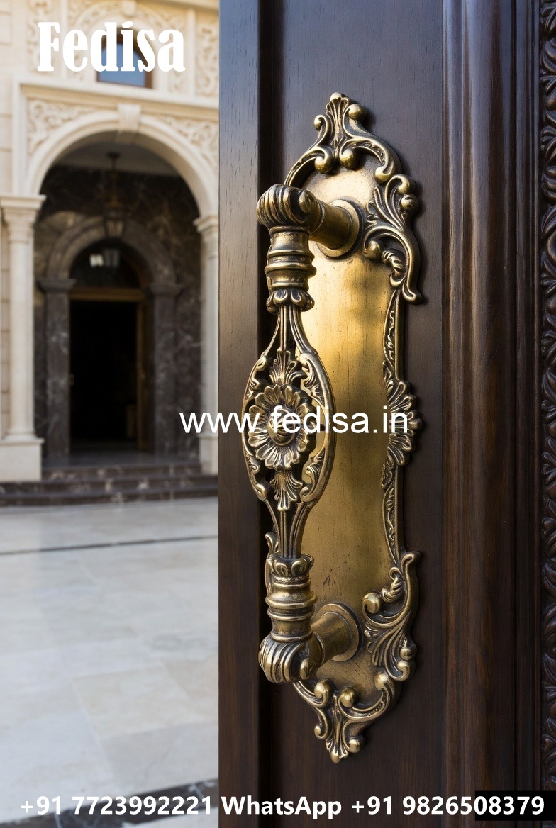 Stylish Brass Locks and Handles for Entry Doors No-4042