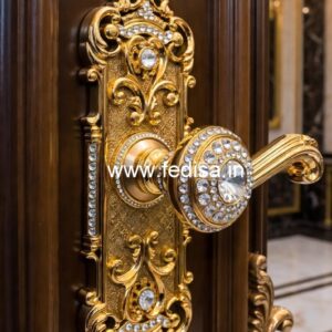 Handmade Brass Hardware for Luxury Entry Doors No-4243