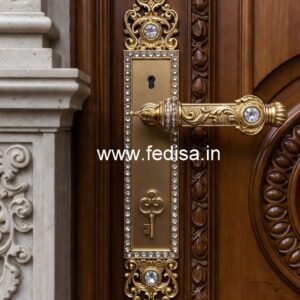 Handmade Brass Hardware for Luxury Entry Doors No-5841
