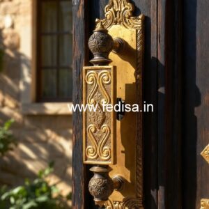 Stylish Brass Hardware for Luxury Wooden Doors No-5876