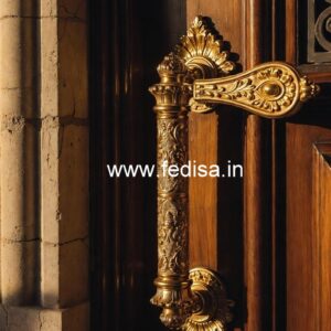 Elegant Brass Pull Handles with Smart Locks No-7209