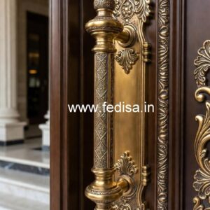 Elegant Brass Pull Handles with Smart Locks No-8807
