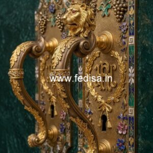 Decorative Brass Hardware for Double Doors No-9010