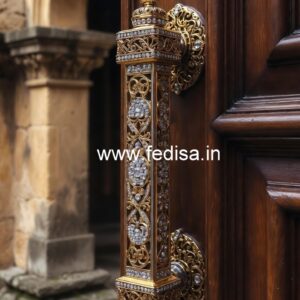 Handmade Brass Door Pulls for Grand Entrances No-9056