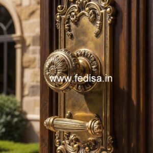 Stylish Brass Locks and Handles for Main Doors No-9786